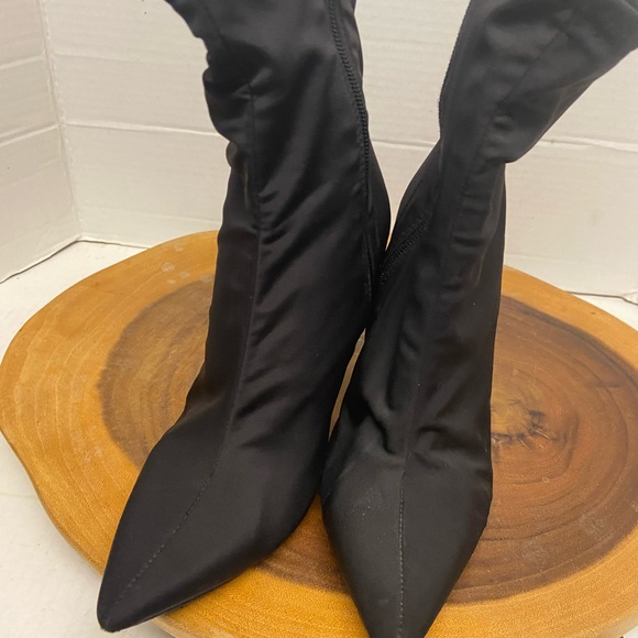 Jeffrey Campbell SIREN clear Acrylic Heeled Sock Booties - Picture 5 of 11